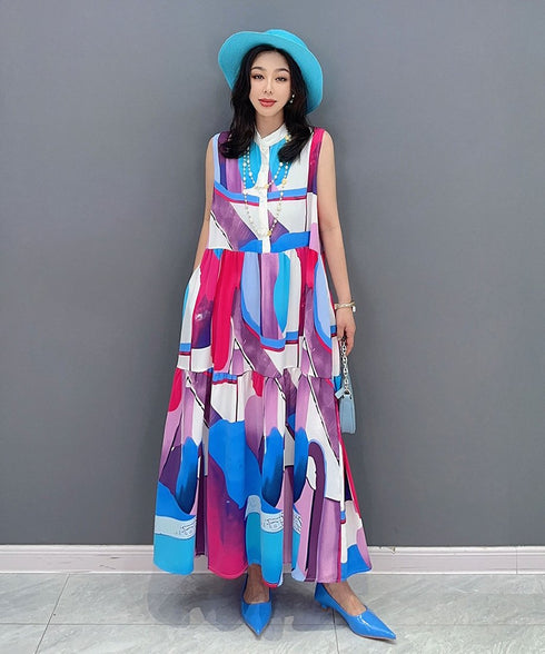 Marble Print Dress